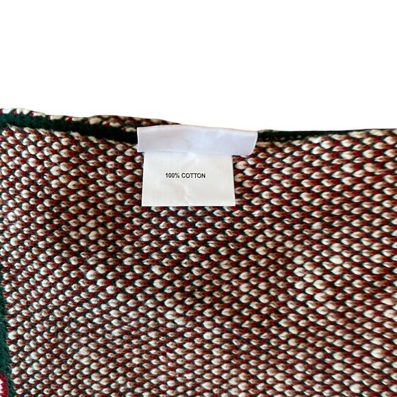 Oversized Gingerbread Candy Cane Cotton Throw Blanket 50x70 Christmas Green New - Picture 5 of 15